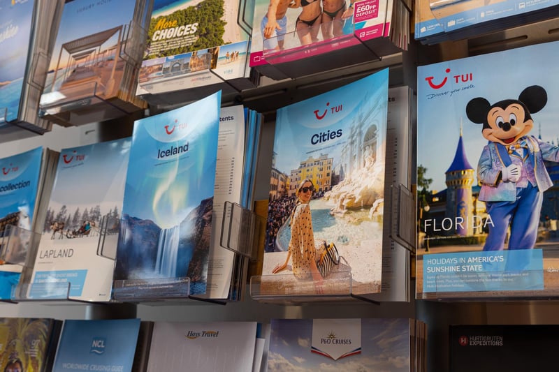 Holiday brochures inside the new Hays Travel shop at 94 Victoria Road West, Cleveleys. Photo: Kelvin Stuttard