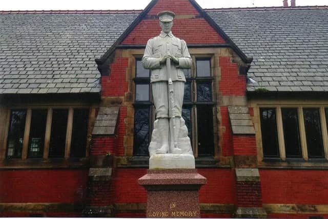 The Harris War Memorial has stood guard in front of the orphanage building for almost a century.