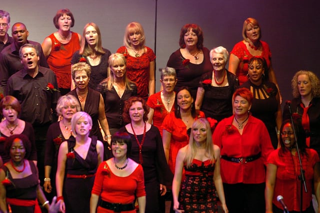 Members of the One Voice Community Choir perform their 10th anniversary concert at the Preston Guild Hall