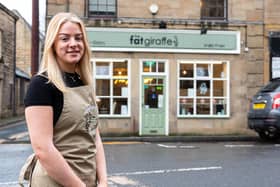 Owner of The Fat Giraffe Paige Milligan outside her new premises. Photo: Kelvin Lister-Stuttard