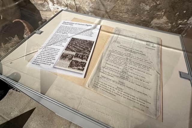 The rare document on display this weekend at Lancaster Maritime Museum.