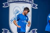 Preston North End defender Lewis Coulton training at Euxton. Pic: Ian Robinson/PNEFC
