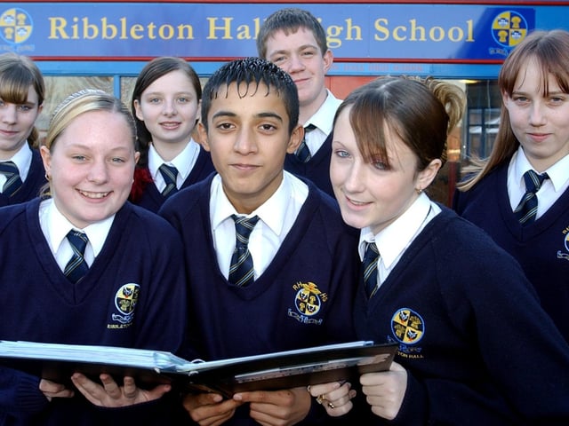 Pupils from Ribbleton Hall High School in 2003 who have gained level 7 in stats for Key Stage 3. From left, Nicola Worthington, Nichola Mason, Stacey Howarth, Akeel Hanif, Christian Nicholas, Kirsty Tattersall, and Laura Yates
