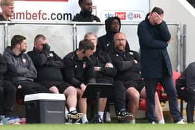 There has been speculation regarding the future of Derek Adams as Morecambe manager Photo: Jan Kruger/Getty Images