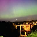 The stunning northern lights dazzling skies above Knaresborough this month.