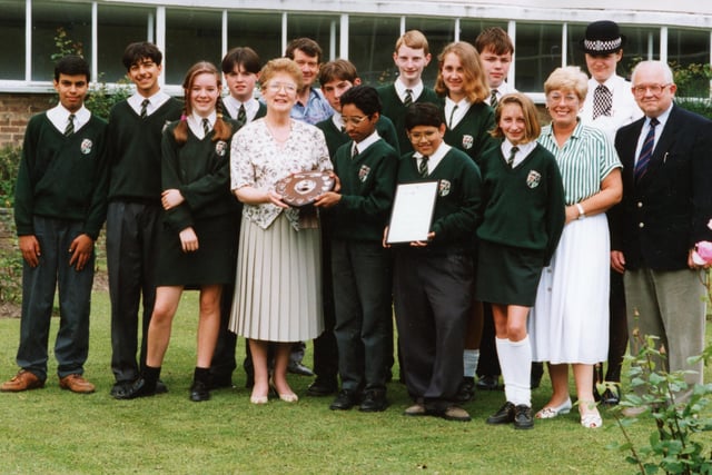 Members of a junior crimefighting team won a prestigious award for their work. Members of Fulwood High School's Community Action Team are pictured with WPC Kay McGovern and members of the panel, who made the presentation. The award is for the School and Community Action Team's crime prevention work carried out in their school and the surrounding community