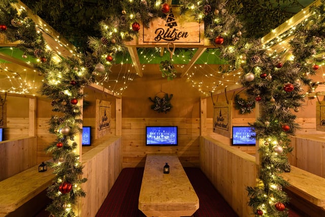 Inside the new Christmas themed bar