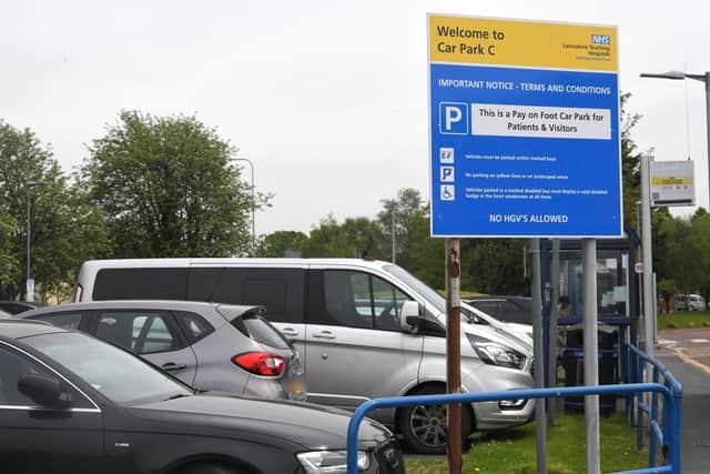 The disabled car park at the Royal Preston is a well-used facility