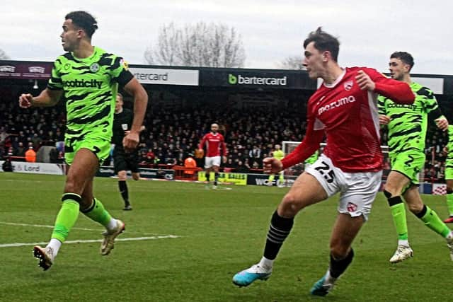 Adam Mayor was a half-time arrival for Morecambe Picture: Michael Williamson