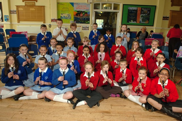The recorder group preparing for Preston Schools Music Festival
