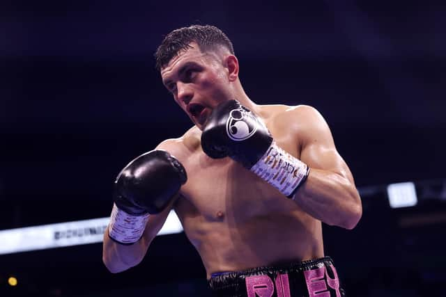 Jack Catterall looks on against Darragh Foley during the light-welterweight fight at AO Arena on May 27, 2023 in Manchester, England. (Photo by Nathan Stirk/Getty Images)