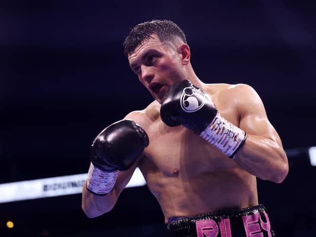Jack Catterall looks on against Darragh Foley during the light-welterweight fight at AO Arena on May 27, 2023 in Manchester, England. (Photo by Nathan Stirk/Getty Images)
