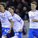 Andy Dallas (right) has been linked with a possible loan move to Morecambe Picture: Lewis Storey/Getty Images