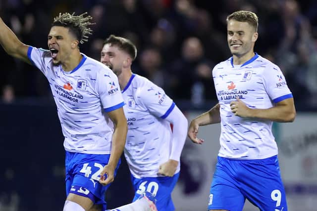 Andy Dallas (right) has been linked with a possible loan move to Morecambe Picture: Lewis Storey/Getty Images