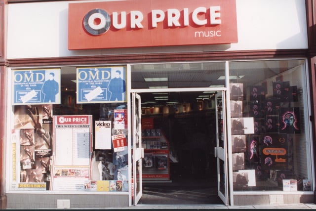 Our Price music shop was found on Friargate and was popular with all ages