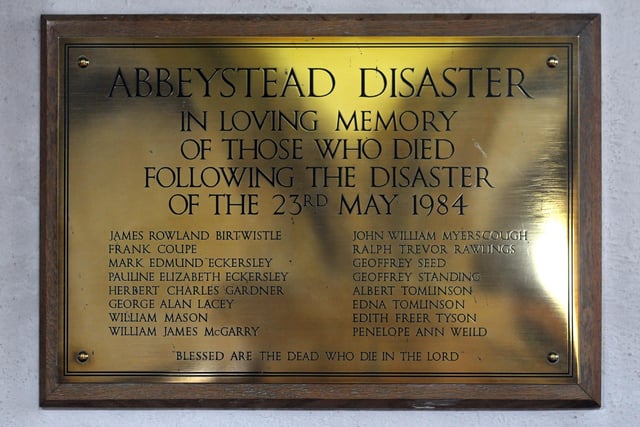 The Abbeystead Disaster memorial in St Michael's-on-Wyre Parish Church.