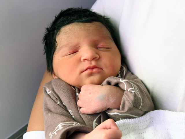 Baby girl (not yet named), born October 10 at 2.35am, weighing 6lb 4oz, to Amitha and Nik Chauhan from Preston.