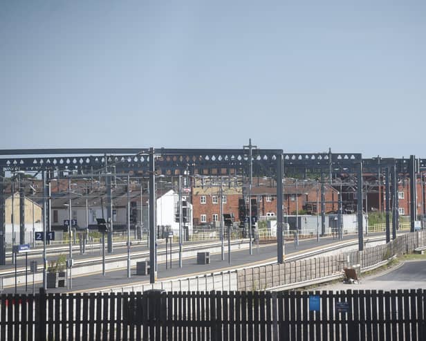 Blackpool North train station deserted due to the national rail strike in late June