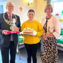 The Mayor and Mayoress with Abby who won the cake competition