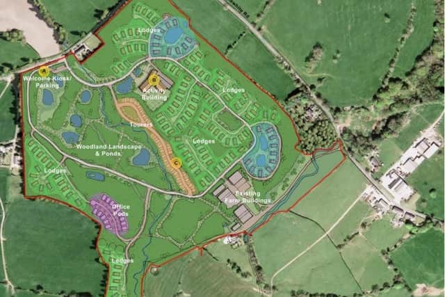 The reconfigured layout of the holiday park submitted to council planners.