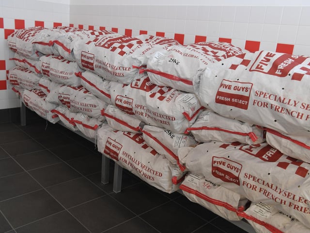 The company's signature potato sacks.