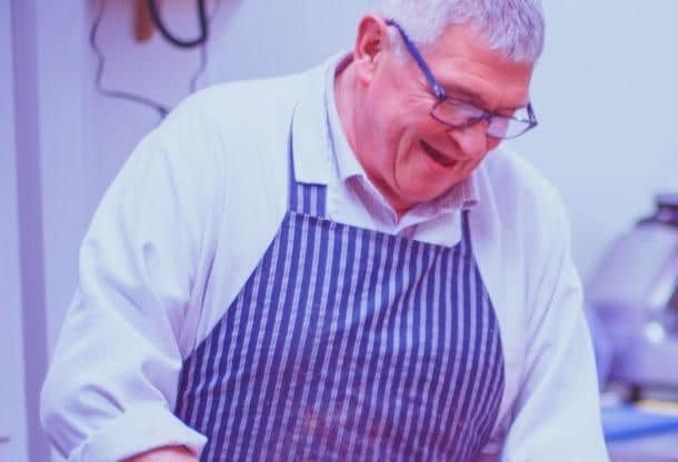 Adrian Livesey, who started his career as a butcher in 1969 on the same week as Neil Armstrong became the first man to walk on the moon, has now clocked up 40 years as the owner of Livesey's Butchers, based on Preston market