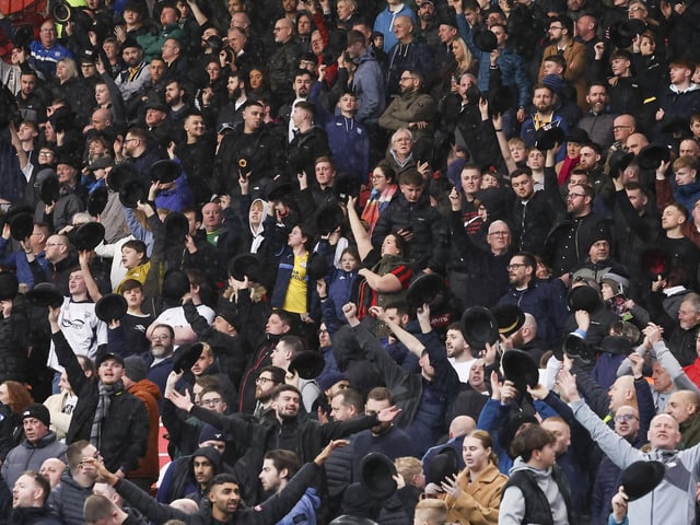 PNE fans at Middlesbrough