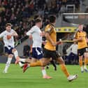 Preston's Michael Smith slots home to give his team a 2-0 lead against Hull City