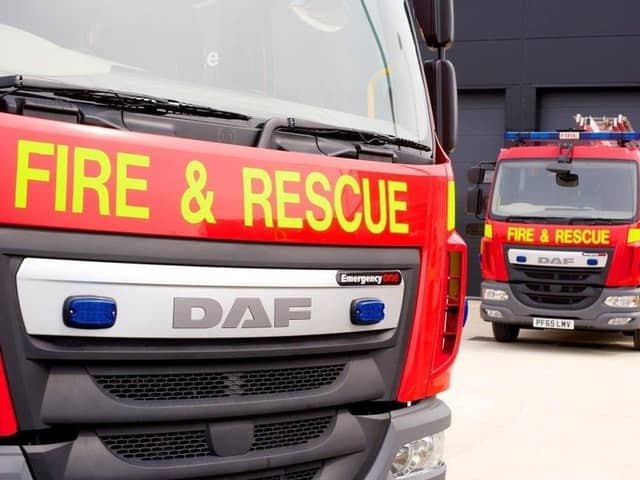 A casualty was treated for burns after a fire broke out at a home in Lancaster Road, Garstang