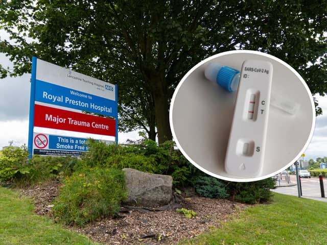 Royal Preston staff received a memo about Covid testing