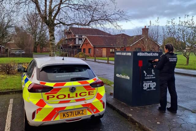 Officers from South Ribble Neighbourhood Team seized a knife from an 11-year-old boy following an incident in a library in South Ribble. Police said the boy "will be dealt with accordingly"