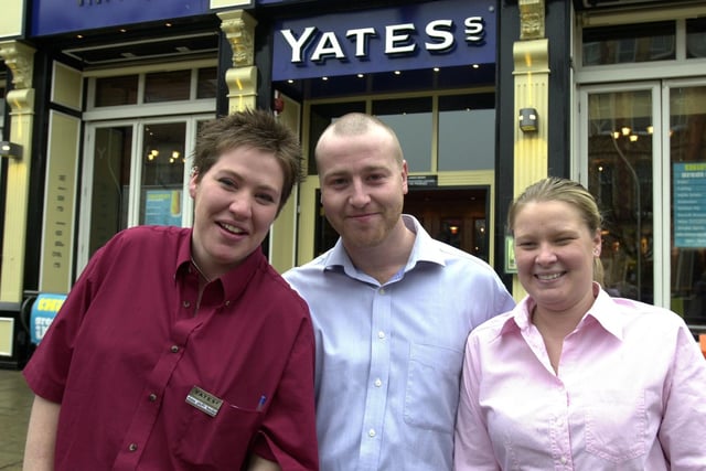 Yates's in Preston had a week of fund raising for Melanie's Magic Wand Appeal. Pictured are some of the staff, from left, Anna Gough, Martin Wildman and Sara Heskett