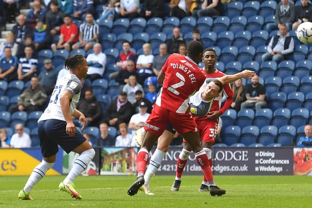 Preston North End skipper Alan Browne opens the scoring against Middlesbrough at Deepdale