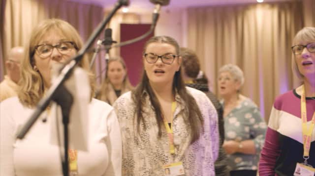 CANW Foster Carers come together at The Grand in Clitheroe to record a song