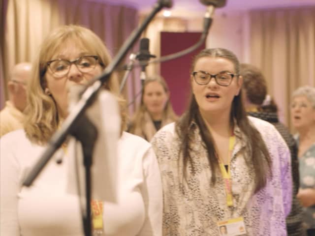 CANW Foster Carers come together at The Grand in Clitheroe to record a song