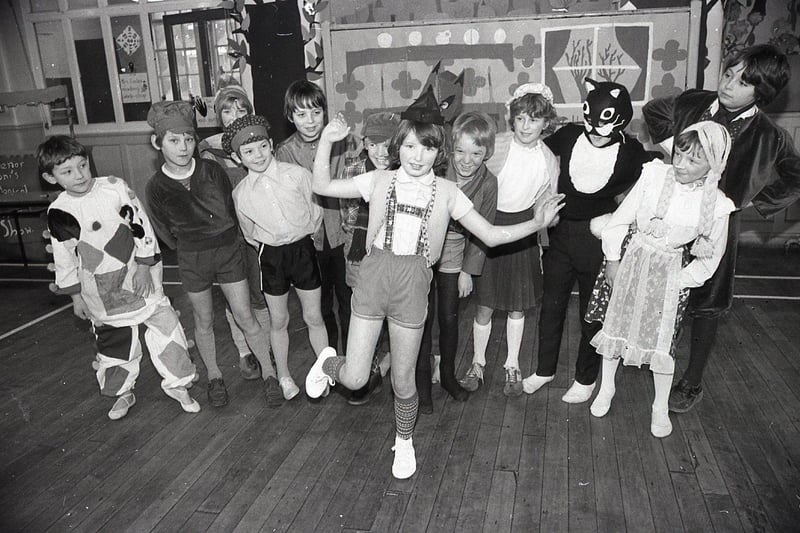 The cast of Pinocchio, presented by pupils at Roebuck School in Ashton, Preston