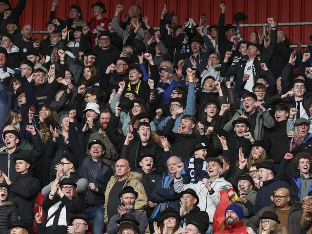 PNE fans at Middlesbrough