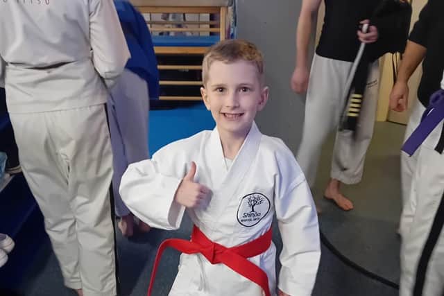 Ju-Jitsu martial artist Kian is ready for his battle of the bedtime to help Rosemere Cancer Foundation