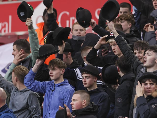 PNE fans at Middlesbrough
