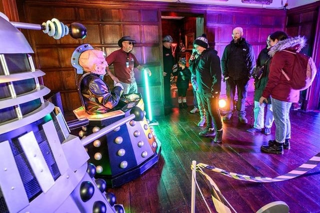: Visitors have a go at being a Dalek with Davros
