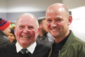 Brig chairman Brian Ginty with boss Jamie Milligan (photo: Ruth Hornby)