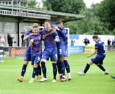 Alex Whitmore celebrates after making it 2-2 (photo: STEVE McLELLAN)