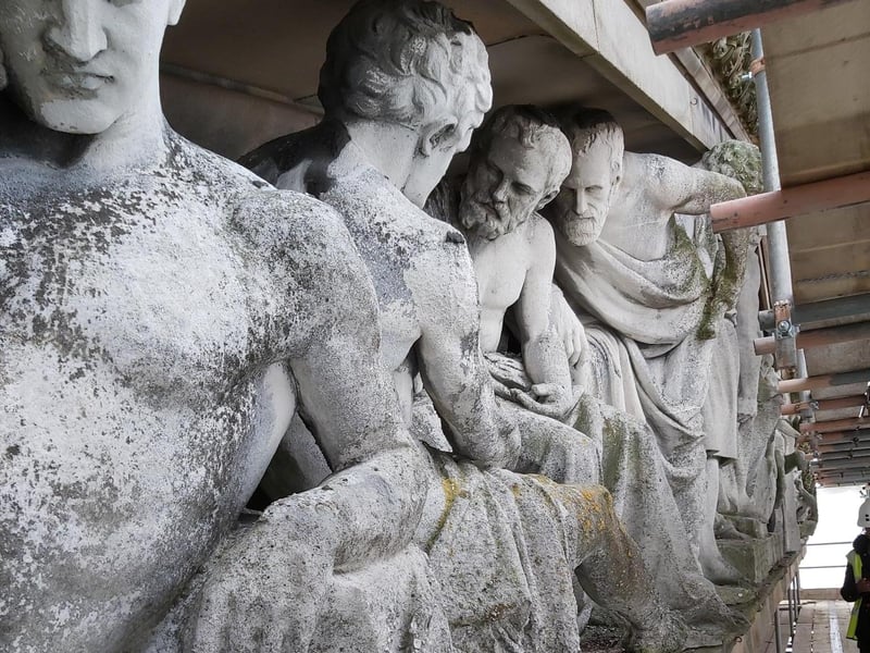 Preston's weather - and its pigeons - had taken a toll on the Harris Museum statues in the decades since their last full clean