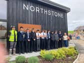 Year 10 students from Lancaster Royal Grammar School at the Breacla development in Lancaster