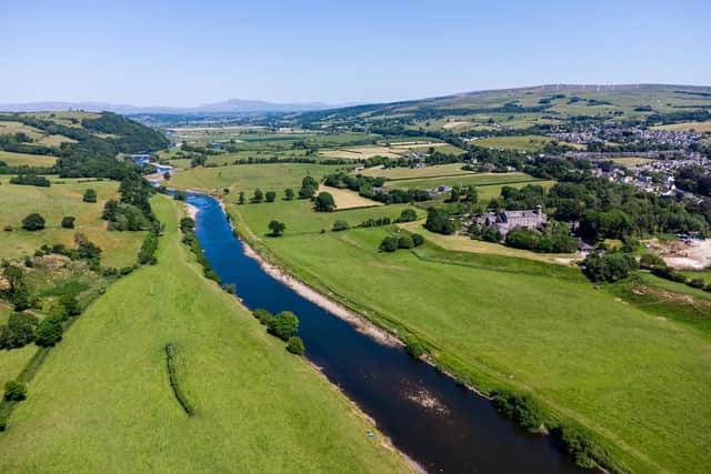 The River Lune at the Crook in Lancaster.