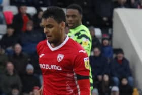 Defender Jacob Bedeau came back into the Morecambe side (photo: Ian Lyon)