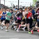 Action from the Chorley 10K, as people lined the street so show support for the runners.