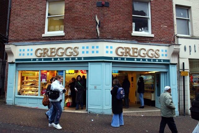 Back in 2001 Greggs occupied this shop front further down on Orchard Street in Preston