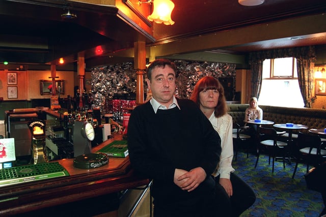 Another one showing the decline of Meadow Street with only one customer in their pub, landlord and landlady Paul and Margaret Corrigan of the Mister Pickwicks pub