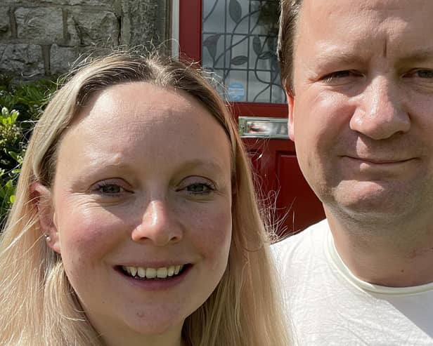 Dr Paul Hanlon and his wife, Rebecca.